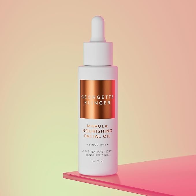 Marula Nourishing Facial Oil - Anti-Aging Serum: Minimize Pores, Diminish Lines, and Wrinkles for Plump Hydrated Skin and Improve Skin Barrier with 10 Natural Oils - 1 oz by Georgette Klinger
