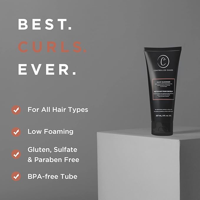 Controlled Chaos As Seen on Shark Tank Sulfate Free Hair Cleanser for Build Up – Deep Cleansing & Hydrating Scalp Cleanser for All Hair Types – Ideal for both Men & Women, Made In USA (8oz)