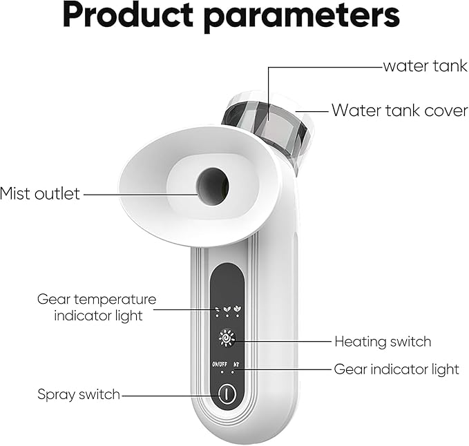 Rechargeable Eye Steamer for Dry Eye Relief, Upgraded Nano Mist Steam Sprayer, Heated Therapy for Moisturizing & Cleaning, Portable Eye & Face Hydration Soother