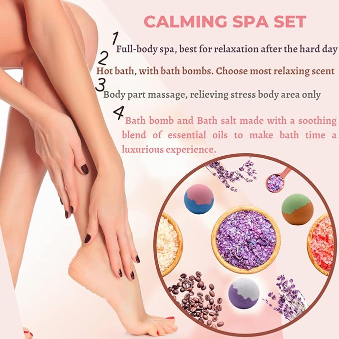 Bath Bombs for Kids, Girls Women. Organic Handmade Fun Bubble Bath with Surprise Jewelry Toys Inside!.Includes 3 Natural Bath Salts. Relaxing Soaking Himalayan Salts.Girls Birthday Christmas Gift Idea