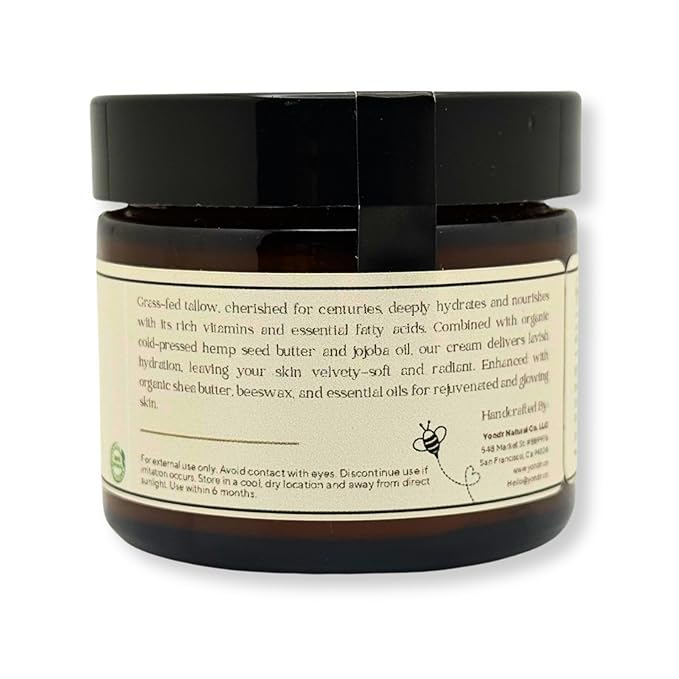 All-Natural Tallow & Hemp Body Butter | Chamomile & Sandalwood Scent | Deeply Hydrating Skincare | 2 oz