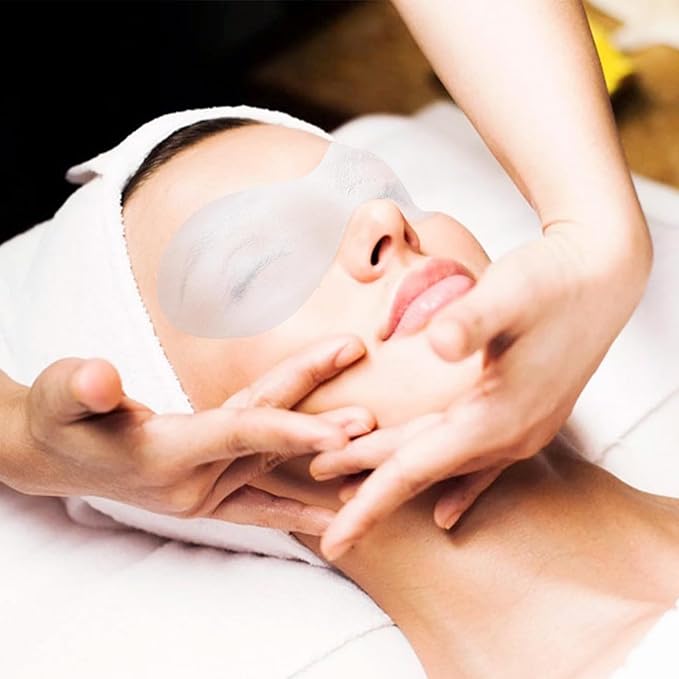 200 Sheets Disposable Eye Care Mask, Non-Woven Cotton Eye Pads for DIY Skincare, Clear Eye Mask Paper Beauty Sheets for Beauty Salon & Home Spa Use