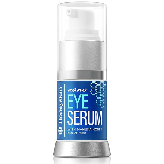 Eye Firm Antioxidant Nano Serum - with Hyaluronic Acid, Manuka Honey and Aloe Vera - Anti Aging and Anti Wrinkle - Spots and Hyperpigmentation Treatment (0.5oz)