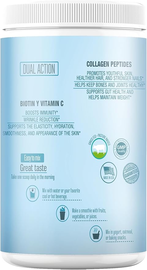 Unflavored Collagen Protein Powder with Biotin & Vitamin C – Powerful Bone & Joint Support, Anti-Aging Formula for Radiant Skin, Hair & Nails, Antioxidant-Rich Wellness Boost – 500g (3)