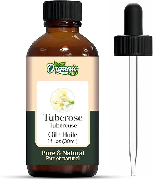 Tuberose (Polianthes tuberosa) Oil | Pure & Natural Essential Oil for Aroma, Diffusers, Skincare & Haircare- 30ml/1.01fl oz