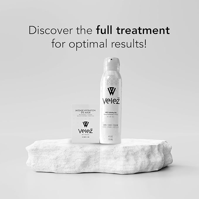 Velez Intense Hydration Under Eye Masks - Helps with Puffiness & Ultra Hydrating, Cooling Eye Mask Patches for a Brightening Effect (3 Pairs)