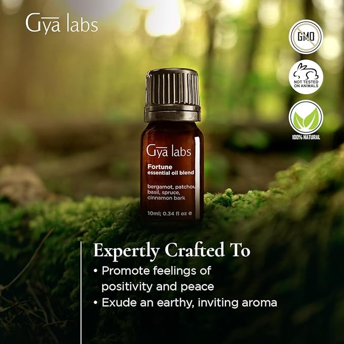 Gya Labs Fortune Essential Oil Blend - Uplifting & Inviting (0.34 Fl Oz)
