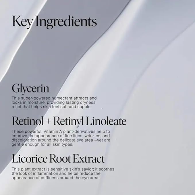 Summer Fridays Jet Lag Overnight Eye Serum - Nourishing Undereye Treatment for Dark Circles - Helps to Hydrate, Smooth, Firm & Depuff - Enriched with Glycerin to Lock in Moisture (0.5 Fl Oz)