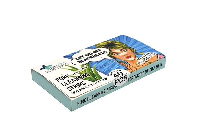 Nose Pore Strips with Aloe Vera, Blackhead Remover Strips, Beauty & Skincare, Cleansing, For All Skin Types, Dermatologically Tested, For Nose, Chin & T-zone, Pack of 40pcs,