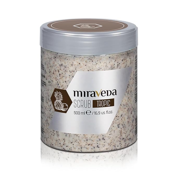 Miraveda by Italwax Tropic Scrub - 500ml / 16.9fl.oz – With exfoliating coconut shell particles – Ideal for the whole body