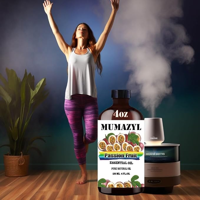 Passion Fruit Essential Oil, Passion Fruit Oil 4 Fl Oz 120ML for Diffuser Humidifier Yoga Cleaning DIY Candle Soap Making Essential Oils