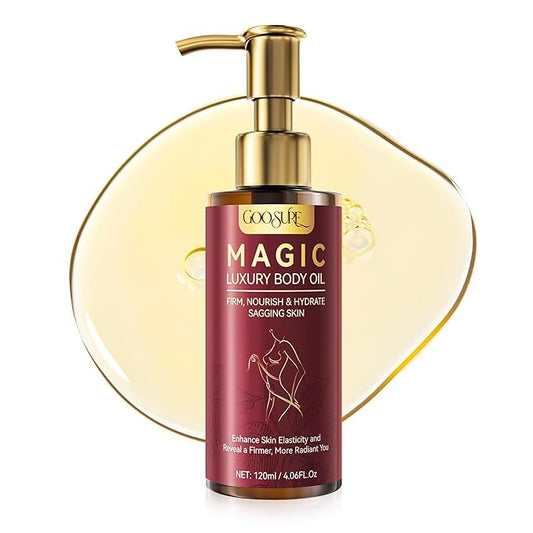 Magic Body Firming Oil, 4.06 FL OZ, Natural Botanicals Firming O il for Women, Fast-Absorbing with Cactus Extract & Camellia Oil, Vitamin E, Targets Abdomen/Thighs