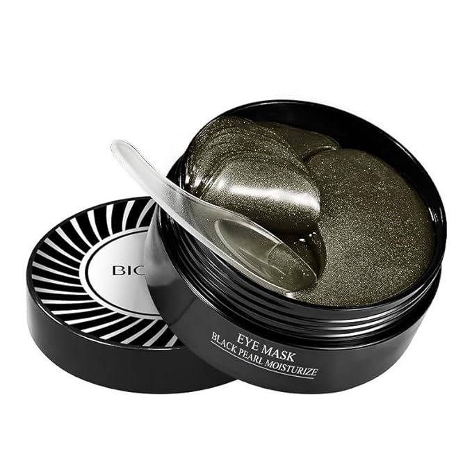 BIOAQUA 30 Pairs Eye Mask Moisturizing Hydrating Anti-Wrinkle Anti-Aging Remove Dark Circles Smooth Nourishing Refreshing 80g / 60pcs (BLACK PEARL)