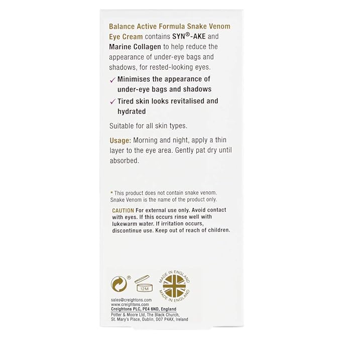 Snake Venom Eye Cream 15ml - with SYN - AKE & EYEPRO