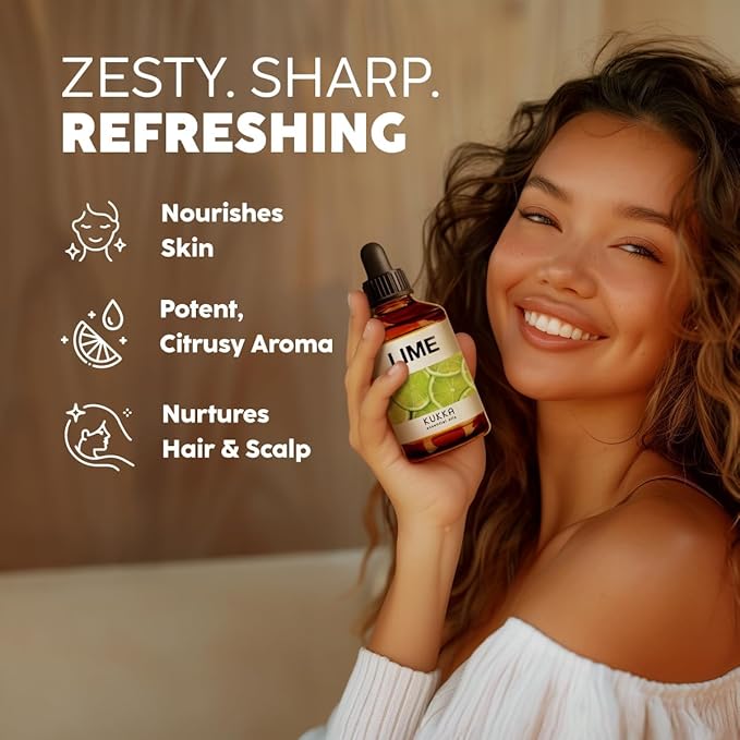 Kukka Lime Essential Oil for Skin - 4 Fl Oz - 100% Pure Natural Lime Oil for Diffuser, Hair, Candles & Soap Making Scent DIY