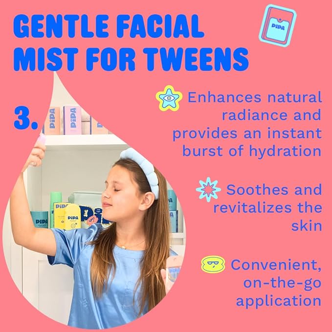 Skincare Start Young Bundle Gift Set | 3-Step Gentle Skin Care Routine for Tweens | Alcohol-Free & Safe | Includes Squeaky Clean Foam Cleanser, Smooth Operator Moisturizer & Glow Go Facial Mist