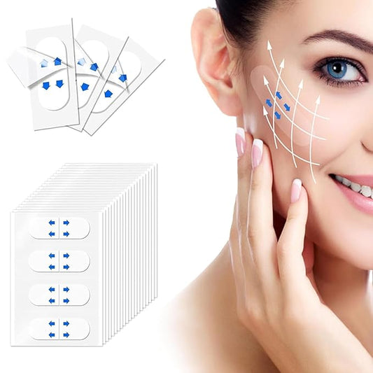 Face Lift Tape，60PCS Neck Tape Lifting Invisible Instant Face Tape for Wrinkles Overnight Sagging Skin Double Chin