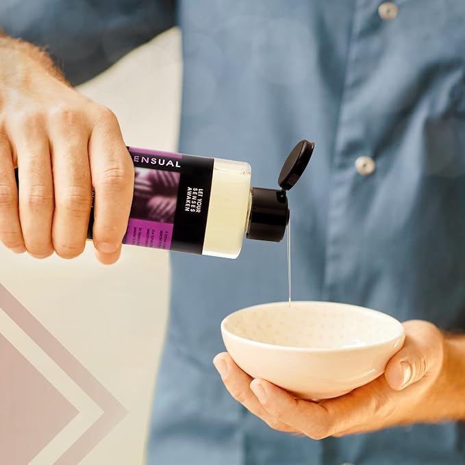 LOVE PLAY Relaxing Massage Oil for Sore Muscles - Vegan Massage and Body Oil for Massage Therapy with Essential Oils 6.76 Fl Oz