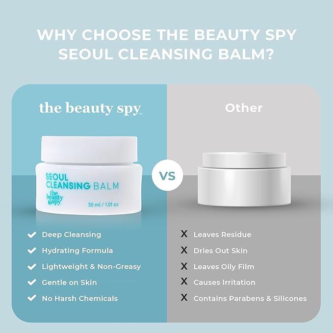 Seoul Cleansing Balm-To-Oil Make Up Remover | 3-In-1 Formula - Cleanses, Removes Makeup & Moisturizes Skin | Korean Makeup Remover Balm | Safe on Skin | 30ml/1.01 Oz