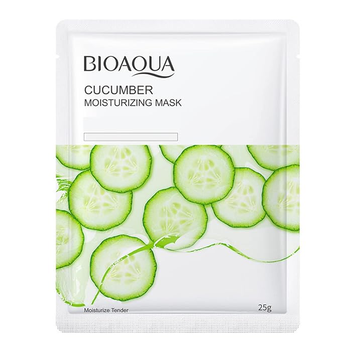 BIOAQUA Moisturizing Tender Face Mask Fruit Honey Green Tea Cucumber Avocado Blueberry Red Pomegranate Aloe Vera Facial Skin Care 25g x 8pcs