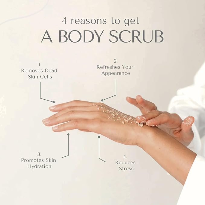 Spa Relaxus Himalayan Salt Scrub with Collagen 17.6 oz Jar, Rejuvenating Hydrating Salt Scrub with 84+ Minerals, Vitamin E, Jojoba Oil and Essential Oils (17.6 oz, Orange Lemon)