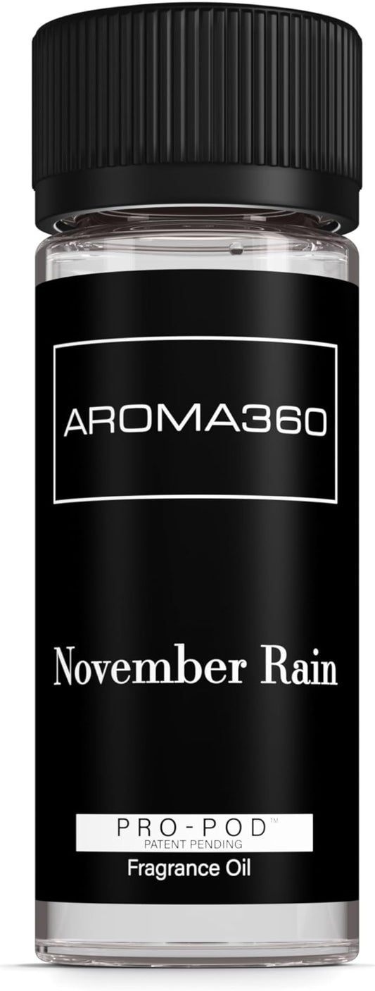 Aroma360 - November Rain Pro Pod Fragrance Oil Blend | Hotel Inspired Luxury Essential Oil Diffuser | Aromatherapy Scent Diffuser Oil | Grapefruit, Orange and Jasmine 1.7 fl oz, 50 mL
