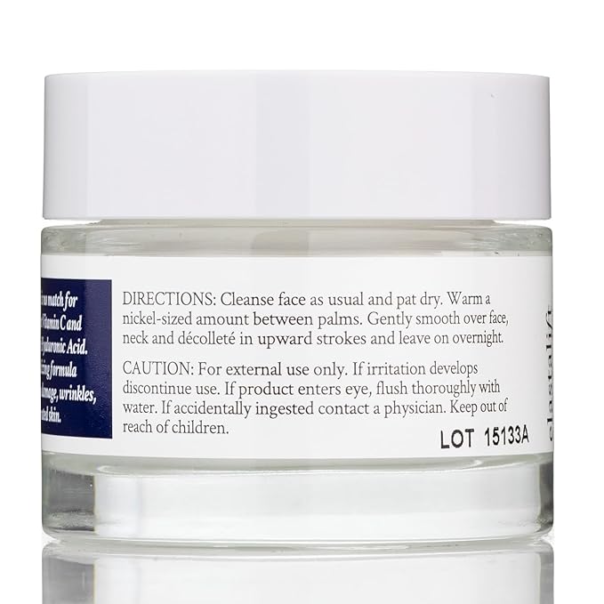 Elastalift Renewing Night Cream | Brightening Vitamin C Cream + Hyaluronic Acid Moisturizer For Face | Oil-Free Overnight Correcting Facial Treatment Night Lotion | Skin Care Face Cream, 1.75 Fl Oz