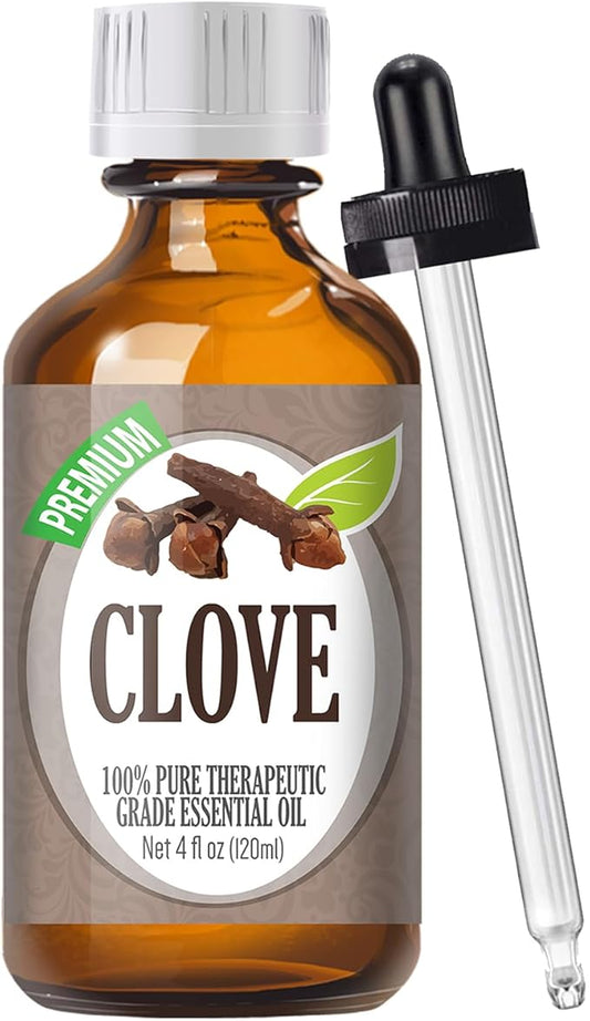 Healing Solutions Clove Essential Oil - 100% Pure Therapeutic Grade Clove Oil - 120ml