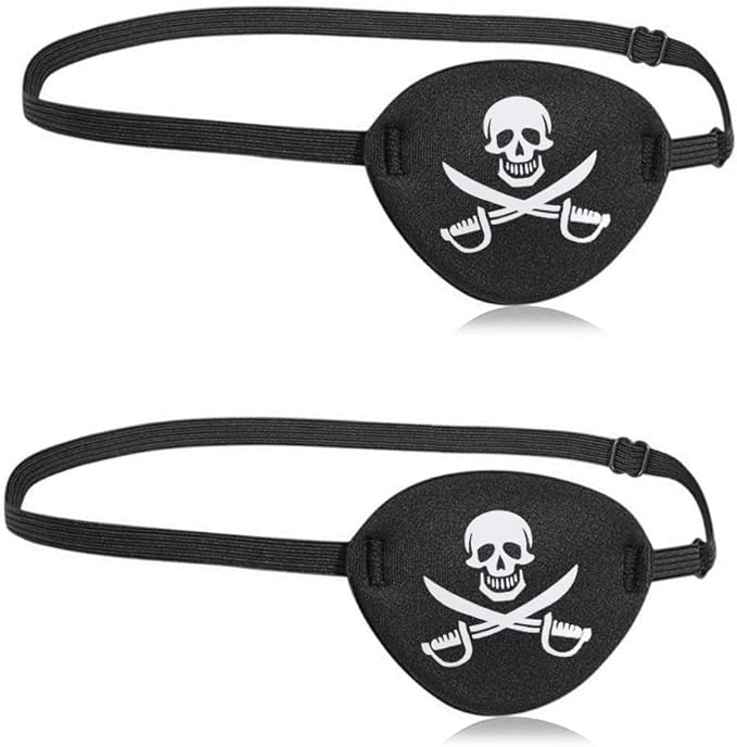 2pcs Pirate Eye Patch Pirate Patch Pirate Eye Patches Eye Patch Pirate Adult Eye Patch Pirate Kids Mens Pirate Eye Patch Halloween Eye Patch for Eye Patch Costume Kids Eye Patch Costume