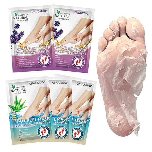 5 Pack Foot Peeling Mask,Exfoliator Peel Off Calluses Dead Skin Callus Remover,Foot Mask for Dry Cracked Feet,Foot Peel Mask for Men and Women Feet Peeling Mask for Mothers Day Gifts