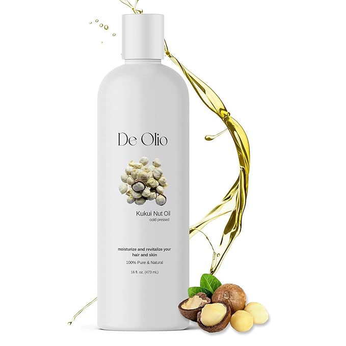 | Kukui Nut Oil | 100% Pure & Natural | Imported from Hawaii | Cold Pressed | Carrier Oil for Skin, Face, Hair, Soap Making | 16fl. oz. (473 mL)