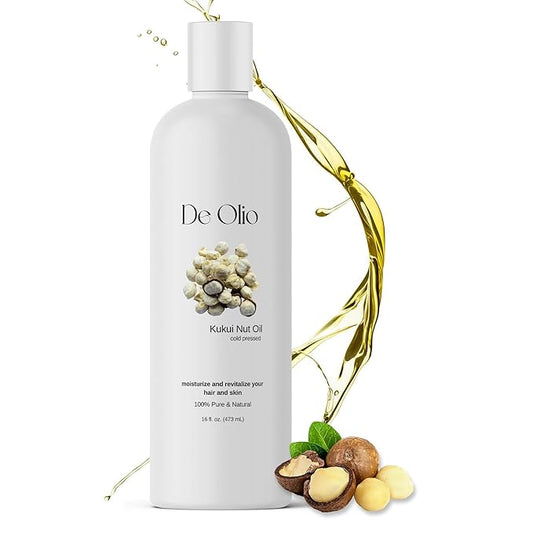 | Kukui Nut Oil | 100% Pure & Natural | Imported from Hawaii | Cold Pressed | Carrier Oil for Skin, Face, Hair, Soap Making | 16fl. oz. (473 mL)