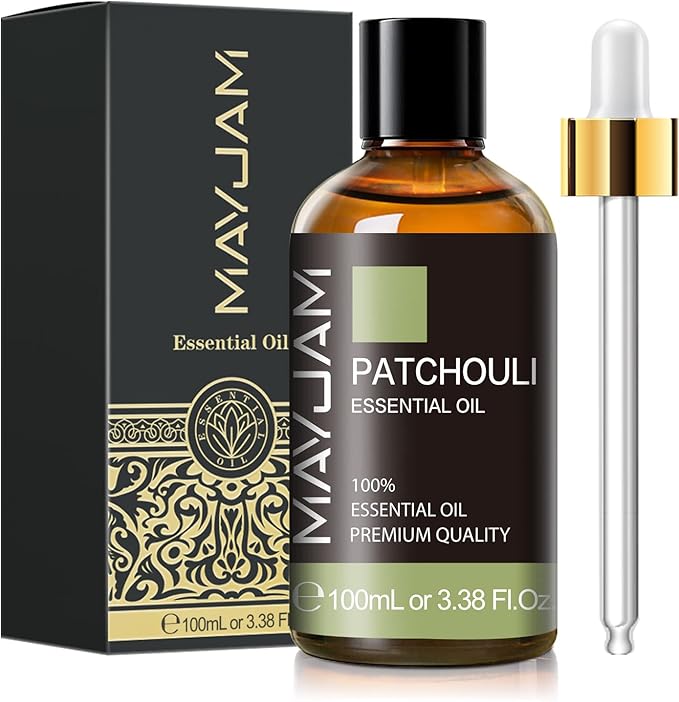 Patchouli Essential Oil, MAYJAM 3.38FL.OZ Essential Oils, Use with Aromatherapy Diffuser, During Yoga, Massage, Bath, Patchouli Oil for Skin