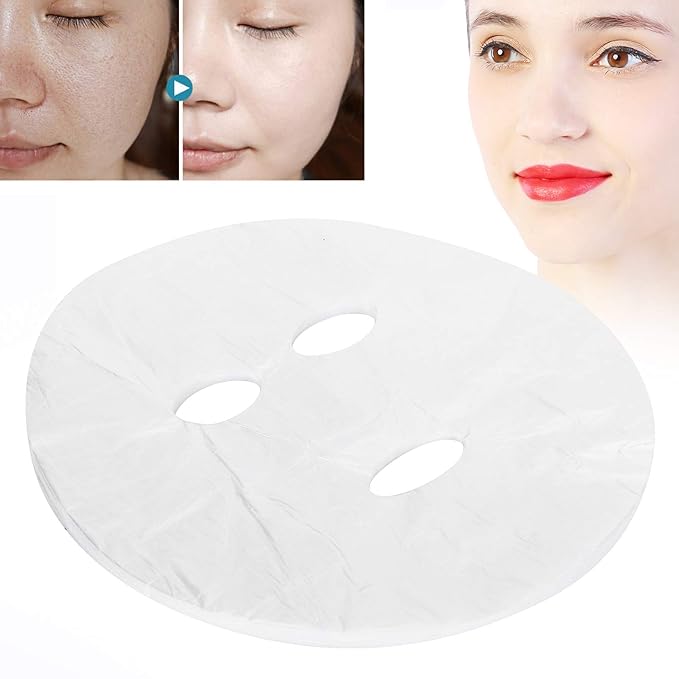 600pcs Plastic Facial Mask Preservative Film Disposable Plastic Film Facial Mask Paper DIY Beauty Skin Care Facial Mask Sheet Retention