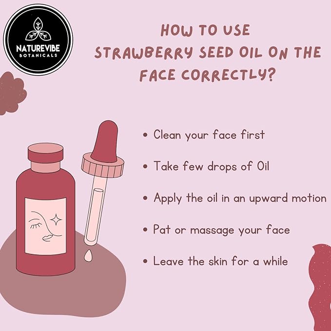 Naturevibe Botanicals Strawberry Oil 32 Ounces | 100% Pure and Natural | Great for Skin Care and Hair Care