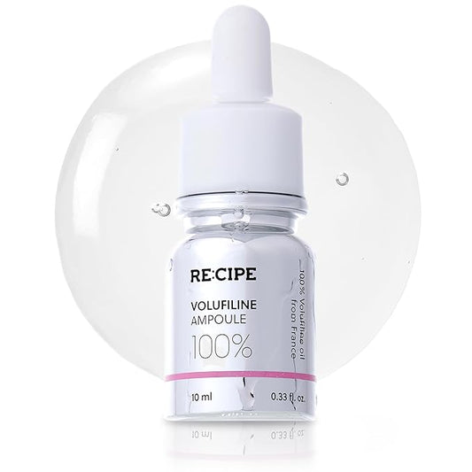 RECIPE Volufiline 100% Ampoule - Pure Volufiline Serum from Sourced from Sederma, France - DIY Skin Care Booster for Face & Body – Hydrating & Age-Defying Formula for Elevated Resilience (0.33 fl oz)