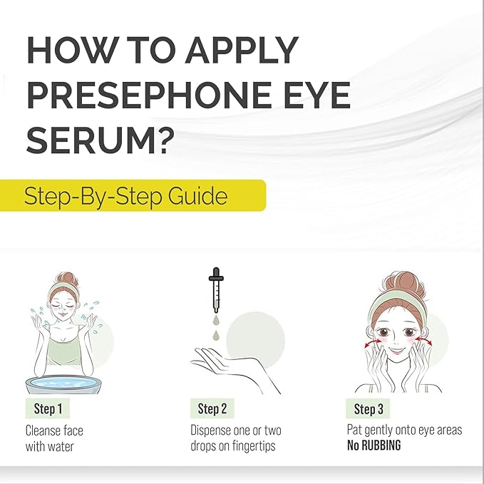 Persephone Eye Serum Oil (15 ML) | Sacha Inchi Oil, Bisabolol and Vitamin C & E | Eye Serum for Wrinkles, Finelines and Dark Circle