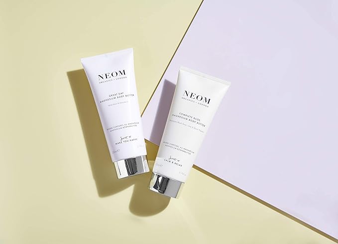 Neom- Great Day Magnesium Body Butter, 200ml | Mandarin & Wild Mint | Cream Moisturiser With Essential Oils | Nourish & Soften | Fresh & Zesty