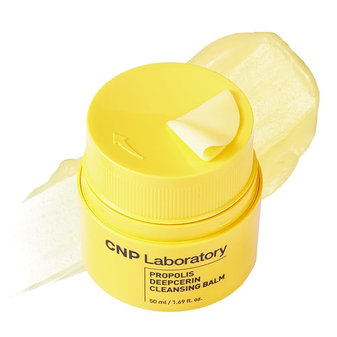 CNP Propolis Deepcerin Cleansing Balm - Soft Grinding Makeup Remover Balm, Buttery & Milky Texture, for Dry & Sensitive Skin, Korean Skincare