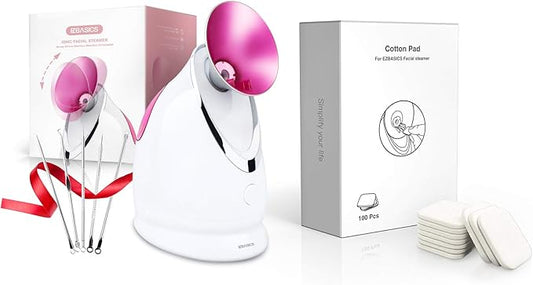 EZBASICS Facial Steamer Bundled with Aromatherapy Pads