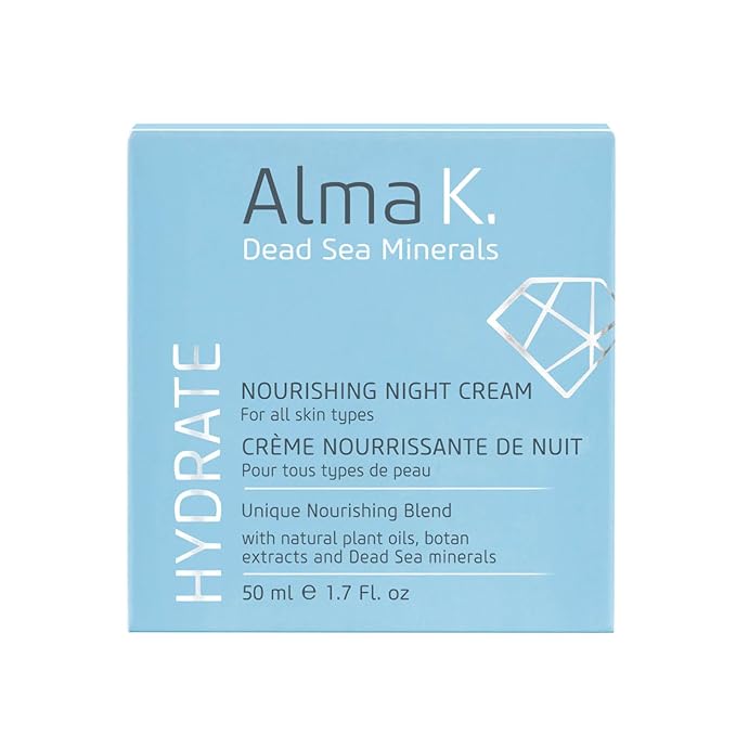 Alma K Nourishing Night Cream - Face Cream for All Skin Types - Facial Moisturizer with Dead Sea Minerals - Face Moisturizer for Women - 1.7 oz