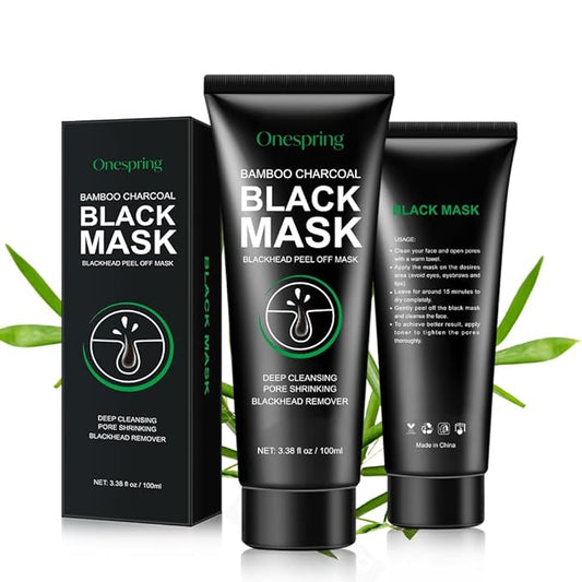 Blackhead Remover Mask, Peel Off Black Mask for Men and Women, Purifying Charcoal Face Mask for Deep Cleansing Blackheads, Dirt, Pores, Excess Oil (3.38 fl. oz)
