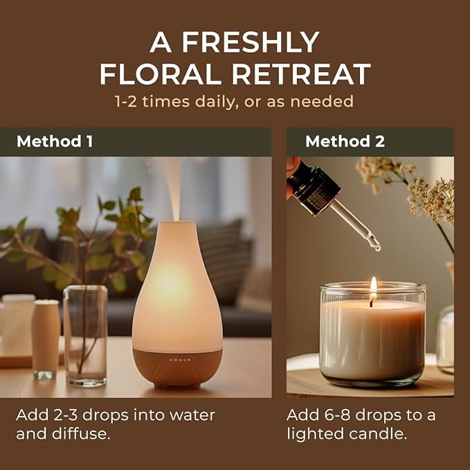 Gya Labs Egyptian Geranium Essential Oil for Diffuser - 0.34 Fl Oz - 100% Pure Natural Aromatherapy Geranium Oil for Skin, Hair Care, Massages & Candle Making Scent