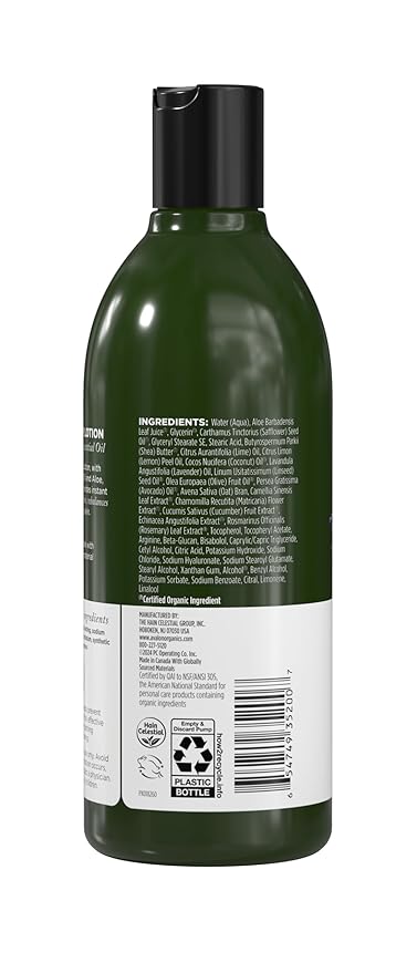 Avalon Organics Hand & Body Lotion, Nourishing Lavender, 12 Oz