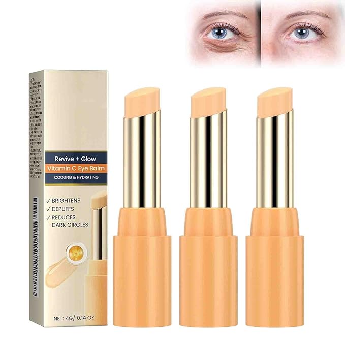 3pcs Revive + Glow Vitamin C Eye Balm, Revive and Glow Vitamin C Eye Balm, Hydrating Eyes Cream, Improve Dark Circles, Reduces Puffiness, Evens out skin tone (3)