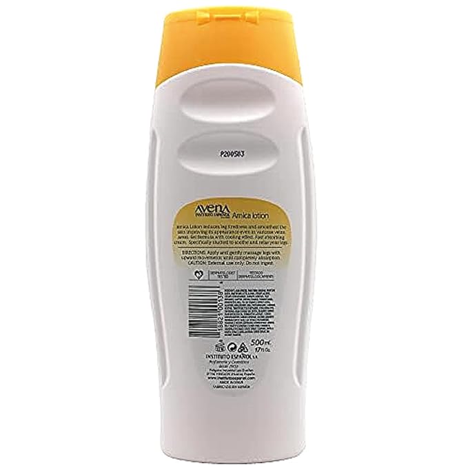 Avena Instituto Español Arnica Lotion Tired Legs, Improves Skin Appearance, Even Varicose Veins Areas, Refreshes Legs, 2-Pack of 17 FL Oz each, 2 Bottles