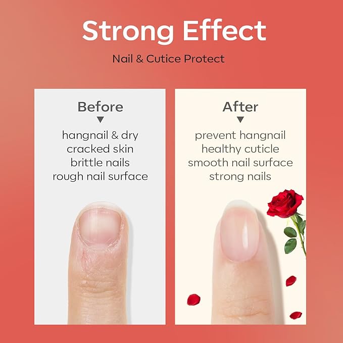 modelones Cuticle Oil for Nails Rose Nail Oil for Growth and Strength Nail Growth Oil Cuticle Care Quick Dry Nail Care Moisturize and Strengthen Damaged Nails 15ml 0.5Fl Oz