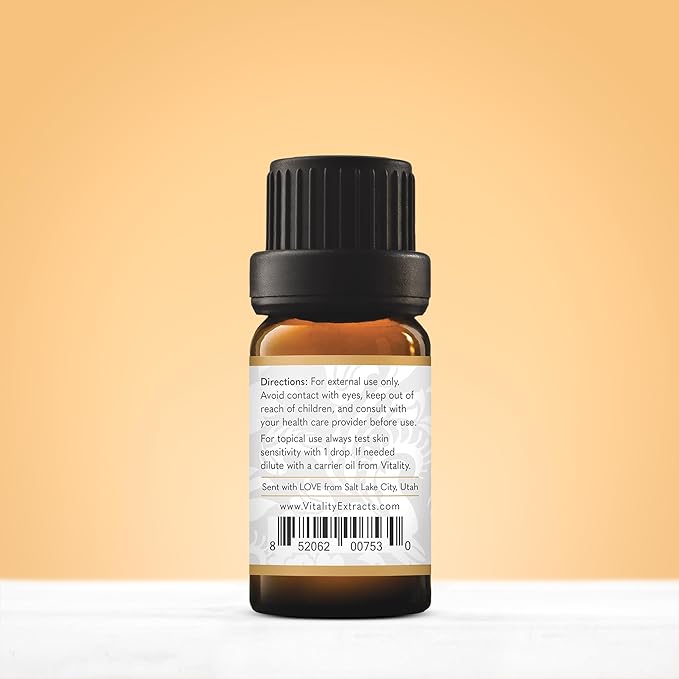 Vitality Extracts Frankincense Essential Oil - 10ml, Boswellia Serrata, Aromatherapy, Skin Care, Natural Calm, Rest & Relaxation, Yoga, Comfort