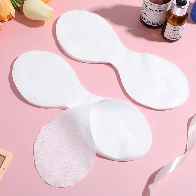 100 Pcs Disposable Non Woven Eye Care, Non Woven Eyes Covers for EyeCare, Disposable Eye Mask Cotton Spa Eyes Pads for Facials, Clear EyeMask for Skincare Spa Wrap Moisture Retention