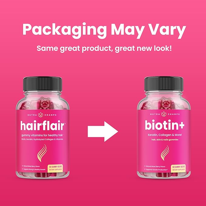 NutraChamps Biotin+ & Biotin. The Complete Duo for Hair, Skin and Nails.